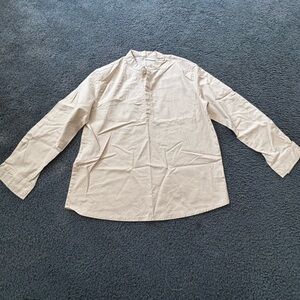 Men's Beige linen Shirt size xl